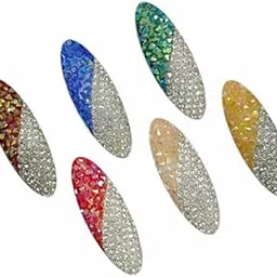 MAD FASHIONS Handmade Multicolor Stones Saree pin Pleats Pallu Chunri Clips Embroidery Work Safety Sari Pin for Women(MP5)-picture-12