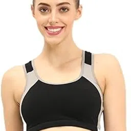 envie 1051 Racer Back Non-Wired, Padded Full Coverage Sports Bra for Womens -Medium to High Impact Gym/Workout Slip-on Bra -200 GSM Cotton|Spandex - All Day Comfort Bra-picture-27