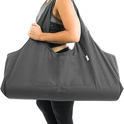 Yogiii Large Yoga Mat Bag | The Original YogiiiTotePRO | Large Yoga Mat Tote Sling Carrier with Side Pocket | Fits Most Size Mats (Ash Gray)-picture-11