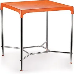 Cello Croma Deluxe Dining Table (Fluorescent Orange, Plastic)-picture-20