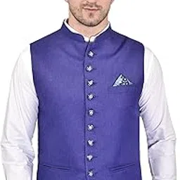 printcultr: merchandise yourself PRINT CULTR Men's Solid Cotton Sleeveless Nehru/Modi jacket/Sadri/Waistcoat/Bundi Jacket/Jacket - For Festive/Wedding/Party | (PCN19)-picture-26