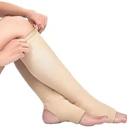 SACHI SPORTS Compression Stockings Support 20-30 mmHg, Unisex Open Toe Knee High Compression Socks for Varicose Veins Shin Splints, Nursing, Travel. 1 Pair (XXL)-picture-40