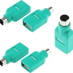 GR Deals PS2 to USB Female,PS/2 Male Converter Changer Adapter for Keyboard Mouse(Notice:Can't Match All Motherboard,Have Matching Problem)(Pack of 2)(Green)(2) image 1