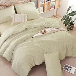 COTTONWOOD - 3PC Duvet Cover King Size 94"x108" - 400 Thread Count 100% Cotton - Duvet/Quilt/Razai Cover Come with Zipper Closer for Protect Your Super Soft Comforter | Ivory Solid-picture-30