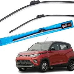 Wheelyfine Windshield Car Wiper Blades Frameless Water Repellant Scratch Proof Cleaning Wiper Blades Refills Suitable for Mahindra Kuv 100 (2016 Onwards) Dr 20"/Pa 18"-image-9