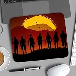 Custom Mouse Pad for Home Office Desk Size 9" x 7.5" Rubber Base Anti Skid (RDR2)-picture-27