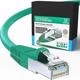 iVoltaa Ethernet Cable CAT6A Cable Dual Shielded (SF/UTP), 100% Copper, Professional Series - 10 Gbps LAN Network/High Speed Internet Cable, 550MHZ - 3 feet (0.9 m)-picture-15