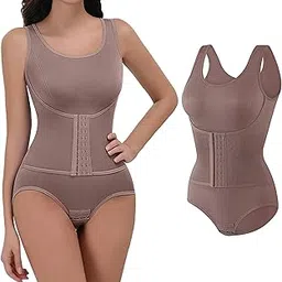 ssoshhub Premium Waist and HIPS Lifting Bodysuit with Elastic Adjustable Weight Loss Flat Belly Body Shaper Abdominal Belt for Tummy HIPS Reduction Tummy Jumpsuit with Bottom Crotch-picture-10