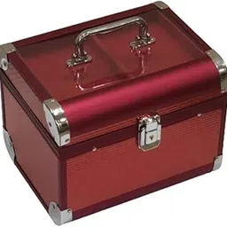 Adson Professional Beauty Makeup Cosmetic Vanity Case/Box (Cherry Red)-picture-38