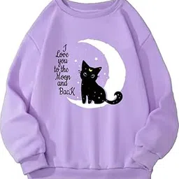 Cute Cat Sweatshirt Hoodie Women Girl Casual Stylish Latest Black Lavender Pink White 399 499 Under-image-60