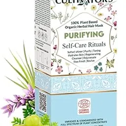 Cultivator's Organic Herbal Hair Mask Powder, Organic Natural Mask for Women And Men For Deep Cleansing Scalp Effectively, Chemical Free Contains Amla, Cassia & Charcoal - Purifying - 100 gm-picture-43