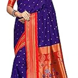 varkala silk sarees Women's Paithani Soft Silk Kadiyal Maharani Saree With Blouse Piece-picture-38