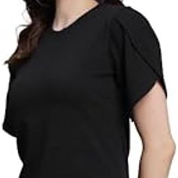 style quotient Women Solid Fuchsia Pink Poly Knit Smart Casual Regular Top-picture-6
