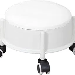 Meadawgs®& 360° Rotating Low Roller Seat Stool Kids Women for Salons Living Room Garage White|Home & Garden | Furniture | Benches & Stools-picture-31