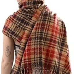 Shawl/Stole Multicolor Checkered Softly For Girls & Women Pack of 1-image-115