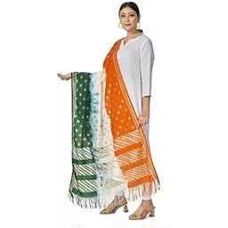 kbnbj Republic Day/Independence Day Tricolor Stole, Dupatta, Scarf for Adults & Kids | Pack of 1pcs | Tiranga Accessories for Patriotic Celebrations | Lightweight & Comfortable-picture-13