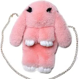 fynora Classy Bunny Plush Crossbody Bag for Girls | Cute Soft Toy Shoulder Sling Bag with Chain Strap | Adorable Rabbit Purse for Kids, Teens & Fashion-Loving Girls-picture-14
