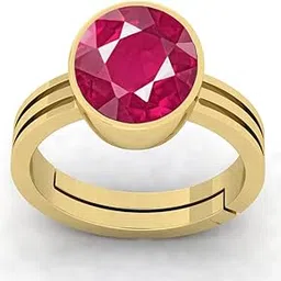 Ruby RING 7.00 Ratti Certified A+ Quality Natural manik Adjustable GOLD Ring Loose Gemstone for Women's and Men's By LAB -CERTIFIED-image-44