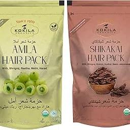 Kokila Pure & Natural Amla and Shikakai Powder for Hair (200Gm Each) - Strengthening, Nourish, Conditioner & Cleanser-picture-12