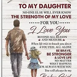 bql Inspirational Wall Decor - Decorative Hanging Wood Signs for Daughter's Birthday - 'You Will Always Be My Baby Girl' Gift-picture-27