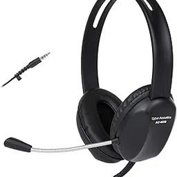 Cyber Acoustics 3.5mm Stereo Headset with Headphones and Noise Cancelling Microphone for Pcs, Tablets, and Cell Phones in The Office, Classroom or Home (AC-4000)-image-0