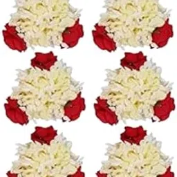 ketaketi Artificial Mogra Rabber and Red Rose Band Flower Gajra Hair Accessories Hair Gajra Juda Accessories Hand Rabber Band for Women (Mogra-Rubber-Gajra-Accessories-pack-of-12)-picture-43