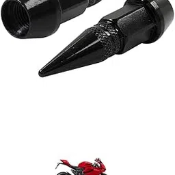 LOVMOTO Universal Spiked Valve Caps,Aluminum Alloy Dustproof and Waterproof Tire Valve Stem Caps, Suitable for Cars, Trucks and Motorcycles (2PCS Black) Comfortable with Pani-Gale-picture-19