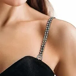 trendytrolley Fancy Adjustable Bra Straps for Women, 4 Pair | Stylish & Comfortable | Perfect For Dresses & Tops | Non-Slip Bling Shoulder Straps for Party Outfit (Black, Silver, Gold, Rose Gold)-picture-18