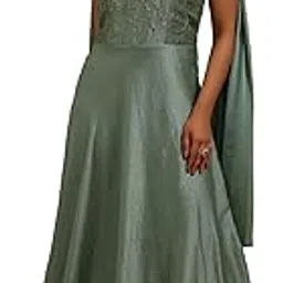 soch Womens Vichitra Embroidered Gown with Cutdana image 1