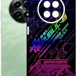 AtOdds Mobile Skin Sticker Wrap | Compatible for REALME C65 (5g) | Scratchproof Matte Finish | Full Coverage for All Sides & Camera Protection (Gamer)-image-7