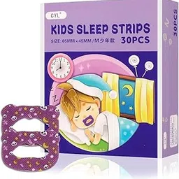 Vaximel Kids Sleep Strips, 30pcs Mouth Shape Anti-Suffocation Design Mouth Tape, Stretchable Mouth Sleep Aid Help Nose Breathing, Sleep Mouth Tape for Snoring-picture-26