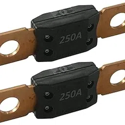 2 Pack High-Current Stud Mount Fuse - 250 Amp Rating 32V, 298 Series, Time Delay, Bolt Down - Automotive/Marine-picture-24