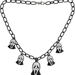 mps my party suppliers Metal Horroring Mala, Scary Beads Necklace, Ghost Necklace, kankal mala, Costume Scary Neckline, Fancy Dress Scary Neckpiece, halloween skeleton Halloween Metal Mala-picture-54