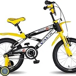 Vaux 2Cati Sports Kids Cycle for Boys, 16T Cycle for Kids with Steel Frame, Alloy Rims, 16x2.40 Tubular Tyres (Yellow, 16T)-picture-11