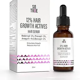 Sotrue Hair Growth Serum With Redensyl 3%, Procapil 3%, Anagain 4% and Baicapil 2% Hair Growth Actives, Stimulates Hair Growth, Hair Fall Control Serum For Women & Men, For All Hair Types, 30ml-image-78