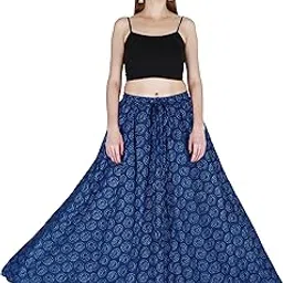 sttoffa Printed Cotton Women Wear Long Skirt Length 40" inch image 1