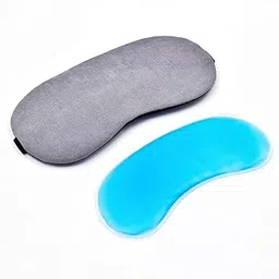 Neev Enterprise (Pack Of 1) Eye Mask For Sleeping Men Women With Cooling Gel For Night Deep Sleep, Dark Circles, Puffy Eye's, Dry Eyes And Eye Fatigue (Grey)-picture-20