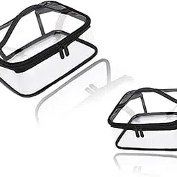 sweet seven Convenient 2PCS Clear Toiletry Bags for Travel – Waterproof Makeup Storage with Handle & Zipper – Stay Organized !-picture-46