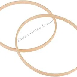 Zazza Home Decor's - 06 pcs Wooden Bamboo Dreamcatcher Rings Hoops Round Metal Hoops. (16 inch) image 1