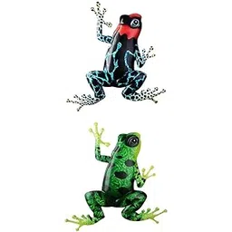 CALANDIS 2X Frog Sculpture Colorful Metal Wall Decor for Outdoor | | Garden D?©cor-picture-20