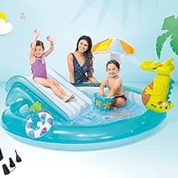 Homava Gator Inflatable Swimming Pool Play Center Bath Tubs for Adults Spa with Electric Pump, 79in X 67in X 33in, for Ages 2+-picture-31