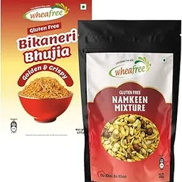 Wheafree Gluten Free Namkeen Combo - Bikaneri Bhujia 400g, Namkeen Mixture 400g | Delicious, Ready to Eat Indian Snacks | Tasty Crispy and Crunchy Savoury Snacks | Tangy and Spicy Flavour-picture-13