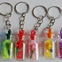 Coralreef Mini Glass Bottle Drifting Small Wishing Bottles Eternal Flower Keychain Student Pendant Couple Gift Glass Bottle Keychains-picture-45