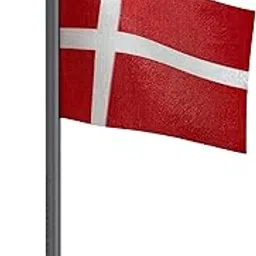 The Flag Corporation Denmark Car Dashboard Flag 2in x 3in with A Stainless Steel Dark Knight Grey Base-image-90