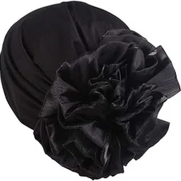 beauty yfjh Muslim Women Flower Elastic Turban Beanie Head Scarf wrap Chemo Cap Hat for Cancer Patient (Black)-picture-50