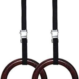 Sins Gymnastic Rings with Adjustable Straps, Steel Buckles, Perfect for Workout, Strength Training, Pull-Ups & Dips (Red)-picture-56