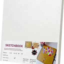 Lakeer Watercolor Wire-O Sketchbook - 12x12 inch | Cold-Pressed Watercolor Paper with Cotton-25 Sheets (50 Pages), 250 GSM | Mixed Media, for Artist-(Acid Free)-picture-10