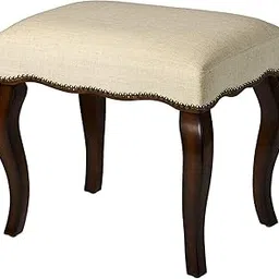 Wooden Twist Hand Carved Teak Wood Footrest Stool Ottoman for Living Room (Design-3)-picture-13