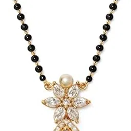 B Celestial Modern CZ Diamond Mangalsutra for Women | Actress-Inspired Pendant | Anti-Tarnish Plated |Stylish-picture-23