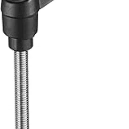 uxcell Adjustable Clamping Lever Handle M6 x 70mm Metric 304 Stainless Steel Male Threaded Stud Hand Knobs Push Button Ratchet Rotating Screw Handles Bolts with Locking Lever Black-picture-48